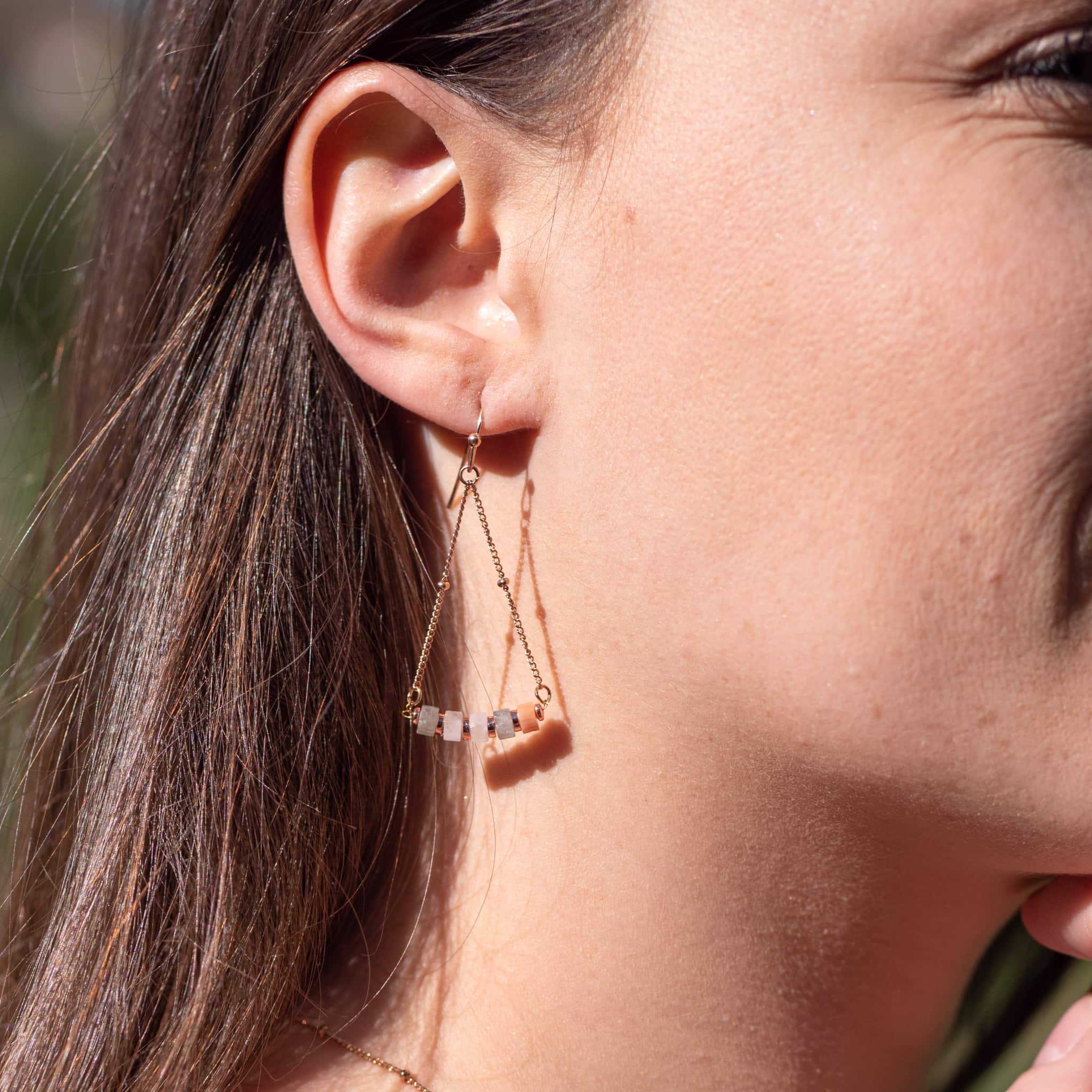 Boucles d'oreilles Piana en Pierres de Lune - SLOYA